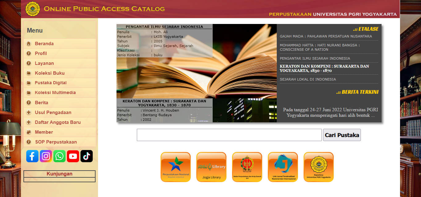 OPAC UPT Perpustakaan UPY